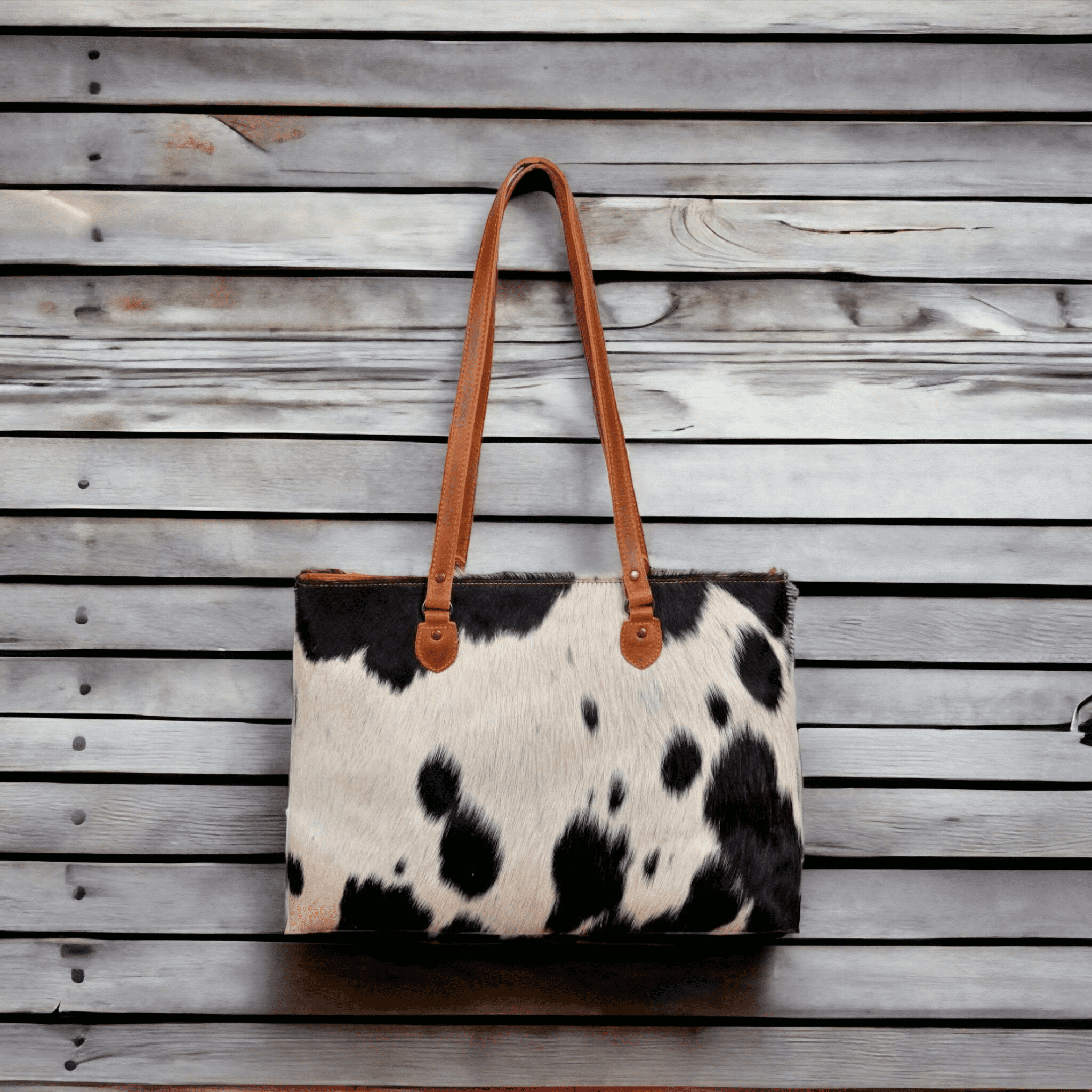 Bundle Deal -The Highlands Large Genuine Cowhide Weekender Duffel Black + Cowhide Tote Bag Black Luggage & BagsRanch Junkie
